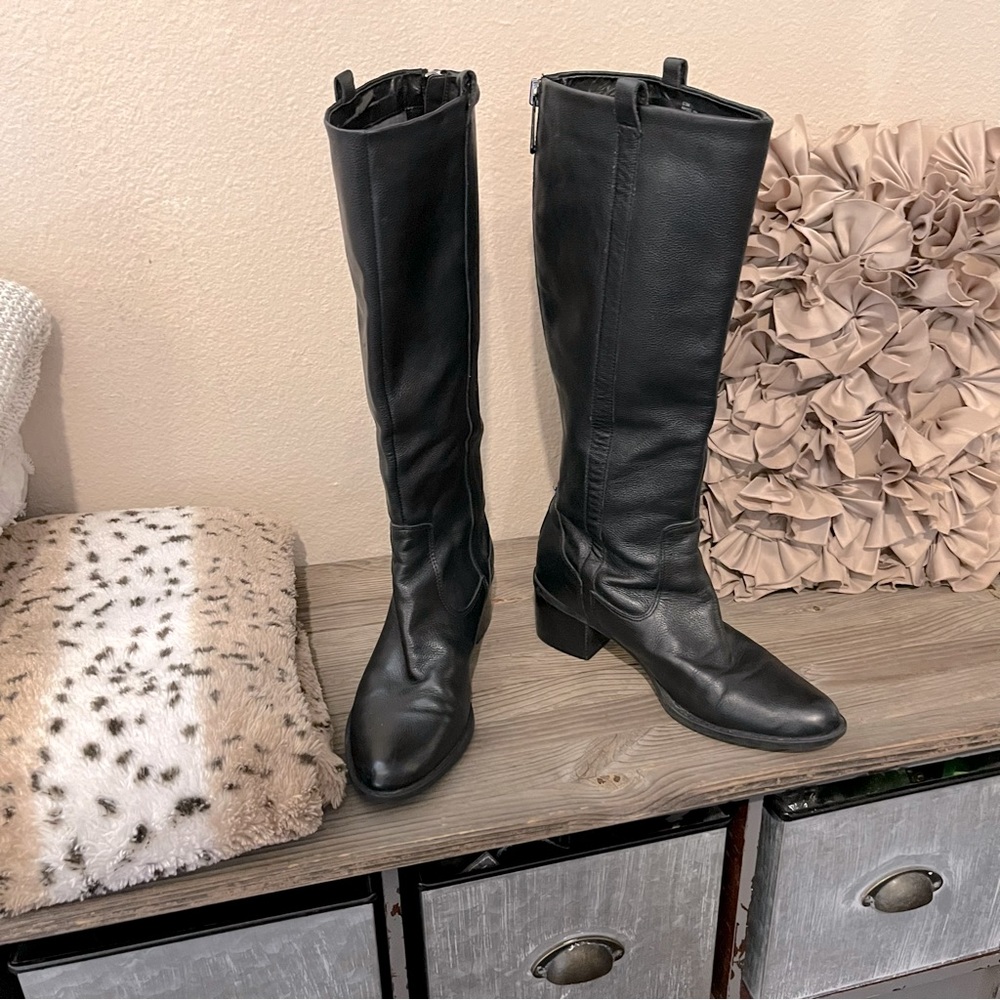 Vintage Calvin Klein Leather Knee High Boots
